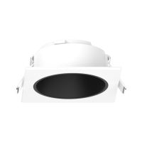 LED Downlight EXMO tiefer Rahmen Quadratisch (Rundes Innenmaß) - Weiß / Schwarz - Bild 1