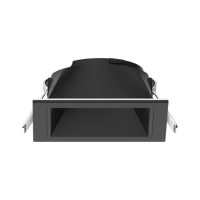 LED Downlight EXMO tiefer Rahmen Quadratisch (Eckiges Innenmaß) - Schwarz / Schwarz - Bild 1