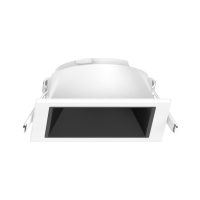 LED Downlight EXMO tiefer Rahmen Quadratisch (Eckiges Innenmaß) - Weiß / Schwarz - Bild 1