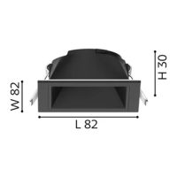LED Downlight EXMO tiefer Rahmen Quadratisch (Eckiges Innenmaß) - Weiß / Gold - Bild 2