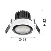 LED Downlight EXMO 12W IP65 CCT (2700K - 4000K), 68mm, ohne Blende - Bild 7