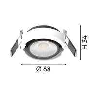 LED Downlight EXMO 6W IP65 CCT (2700K - 4000K), 68mm, ohne Blende - Bild 7