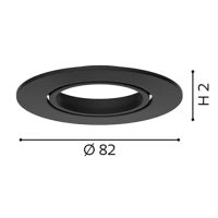 LED Downlight EXMO Einbaurahmen Rund Starr - Schwarz - Bild 2