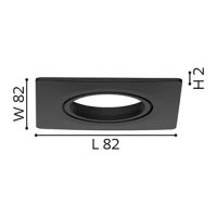 LED Downlight EXMO Einbaurahmen Quadratisch Starr - Weiß - Bild 2