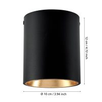 EGLO LED-DL Ø100 SCHWARZ/GOLD POLASSO - Bild 4