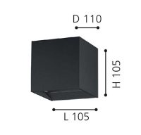 CALPINO PRO LED Aussenwandleuchte - 2x3,3W, 680Lm, 3000K, IP65, schwarz - dimmbar - Bild 2