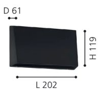 UASIMAL Wandleuchte, 202, direkt, 3000K / 4000K / 5000K / 6000K, Glas, CRI>80, on/off, schwarz - Bild 2