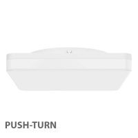 PUSH-Turn Budget LED-Deckenleuchte - 260x260mm, 18W, 2700-6500K, IP54, Weiss exkl. Montageplatte - Bild 1
