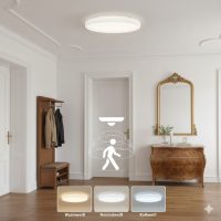 PUSH-Turn Budget LED-Deckenleuchte Sensor - Ø310mm, 21W, 2700-6500K, IP54 Weiss exkl. Montageplatte - Bild 5