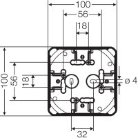 Kabelabzweigkasten ohne Klemme 104x104x70 mm IP66/67/69, KF 0400 B, UV Beständig, 4mm² - Bild 2