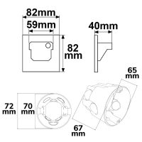LED Wandeinbauleuchte SYS-WALL68 230V | PIR Master/Slave | 3W | 3000/4000/6000K | schwarz - Bild 3