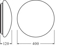 LEDV LED-Wand- / Deckenleuchte LB23 SF CIRCULAR 400 S 24W 4000K 1920lm weiß - Bild 5