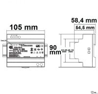 LED Hutschienen-Trafo MW HDR-150-24, 21.6~29V/DC, 0-150W - Bild 2