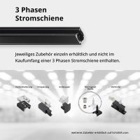 NORDIC | GLOBAL TRAC PRO | 1m | 3-Phasen Stromschiene |  Aufbau XTS4100-3 weiß - Bild 7