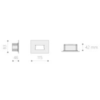 Wandeinbauleuchte 1001 PASO (AR) 4,5W 3000K Weiß asymmetrisch breitstrahlend on/off - Bild 5