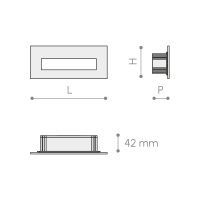 Wandeinbauleuchte 1001 PASO (A6) 6W 3000K Anthrazit symmetrisch mittelstrahlend on/off - Bild 5