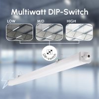Feuchtraumleuchte 2100 EVA (LD) 19W 4000K Grau symmetrisch breitstrahlend Durchgangsverdrahtet (dip-switch) - Bild 3
