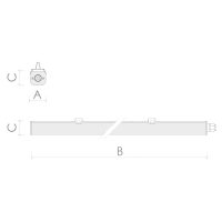 Feuchtraumleuchte 2100 EVA (LD) 19W 4000K Grau symmetrisch breitstrahlend Durchgangsverdrahtet (dip-switch) - Bild 4