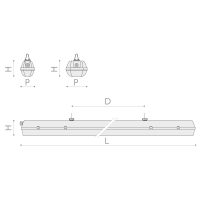 Pendelleuchte 2153 UNICA HCR –. Mod. LD (LD) 18W 5000K Grau symmetrisch breitstrahlend DALI 2 / DALI 2 push - Bild 5