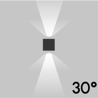 Wandleuchte 7022 ARC (B3) 9W 3000K Grau symmetrisch engstrahlend on/off - Bild 2