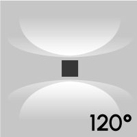 Wandleuchte 7022 ARC (BS) 9W 2700K Weiß symmetrisch breitstrahlend on/off - Bild 2