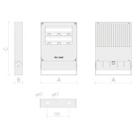 Flutlichtstrahler 7032 POLAR HP2 (AR) 120W Ambra Silber asymmetrisch mittelstrahlend Glas satiniert - Bild 5