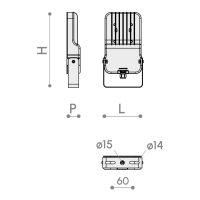 Flutlichtstrahler 7200 BEST 0 (AR) 20W 4000K Anthrazit asymmetrisch breitstrahlend DALI 2 - Bild 5