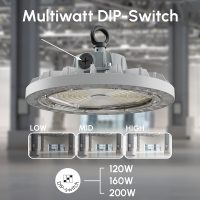 Hallenstrahler 8153 MIR B (SU) 160W 4000K Grau symmetrisch breitstrahlend on/off (DIP-switch) - Bild 5