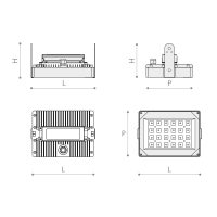 Pendelleuchte 8310 FLAT 1 (CU) 56W 5000K Silber symmetrisch engstrahlend DALI - Bild 4