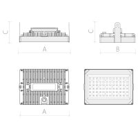 8311 FLAT 2 (CU) 100W 4000K Silber - Bild 2