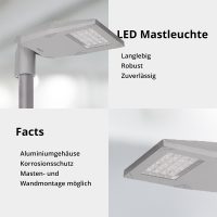 Straßenleuchte 9200 MIG 1 (ME) 80W 3000K CRI 70 Silber asymmetrisch breitstrahlend on/off - Bild 5