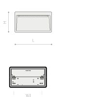 Wandeinbauleuchte 1002 PIXEL (A6) 7W 2700K Weiß asymmetrisch mittelstrahlend on/off - Bild 2