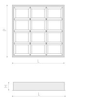Einbauleuchte 1120 DARK-LED (Q3) 24W 4000K Weiß symmetrisch breitstrahlend on/off - Bild 2