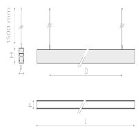 Pendelleuchte 2007 AGAPE 2 (R3) 20W 3000K Weiß DALI 2 / DALI 2 push - Bild 2
