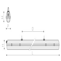 Pendelleuchte 2154 UNICA S (EW) 19W 4000K Grau symmetrisch breitstrahlend on/off - Bild 2
