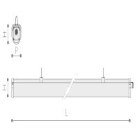 Pendelleuchte 2156 DEA HP (LW) 120W 4000K Grau symmetrisch breitstrahlend em. 1h - Bild 2