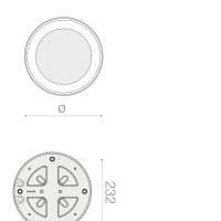 Wand- und Deckenleuchte 7014 CRIO (B3) 22W 4000K matt weiss symmetrisch Lambertian Ring on/off - Bild 3