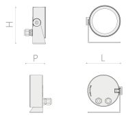 Wandleuchte 7050 ROD (M6) 5W 3000K Grau symmetrisch breitstrahlend on/off - Bild 2