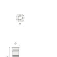 Einbauleuchte 7070 DOT (R36) 2W 3000K Anthrazit symmetrisch mittelstrahlend on/off - Bild 2
