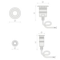 Einbauleuchte 7070 DOT (R56) 6W 3000K Silber symmetrisch mittelstrahlend on/off - Bild 3