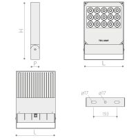Flutlichtstrahler 7129 FOX 4 (C1) 180W RGB+whiteK Anthrazit symmetrisch engstrahlend casambi bluetooth - Bild 2