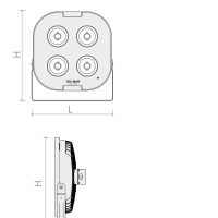 Flutlichtstrahler 8032 LORD 4 (PR) 200W 5700K CRI 90 Silber symmetrisch breitstrahlend Glas satiniert - Bild 2