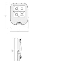 Flutlichtstrahler 8037 LORD HP (PR) 185W 4000K Silber symmetrisch breitstrahlend Glas satiniert - Bild 2
