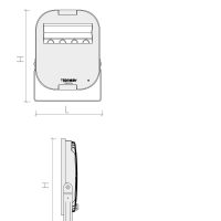 Flutlichtstrahler 8037 LORD HP (RR) 80W 3000K Silber asymmetrisch breitstrahlend em. 1h - Bild 2