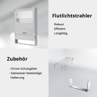 Flutlichtstrahler 7028 POLAR 3 (RR) 150W 4000K Silber asymmetrisch tiefstrahlend on/off - Bild 9