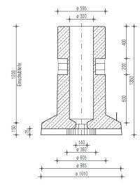 Mastfundament, Lichtmast LPH8m, LSF 900-120 600-1000/1350 - Bild 5