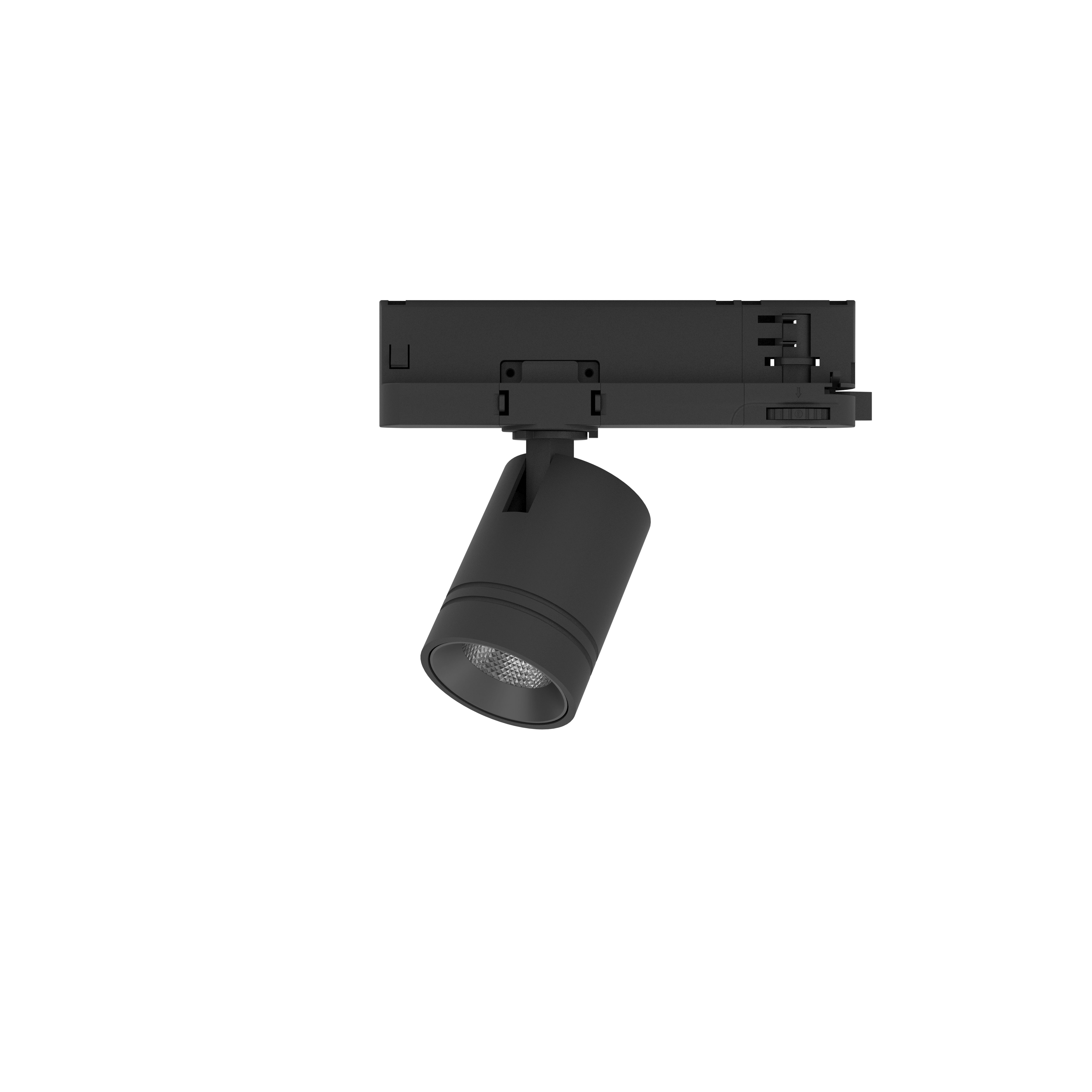 3-Phasen Schienen Strahler LIVAS XS, 55°, 1000 Lumen, 2700K, CRI> 90, on/off, Gehäuse schwarz, Ring schwarz matt, Basic - Bild 1