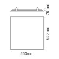 Einbaurahmen LED Panel, 625x625mm, Premium, fertig montiert, Schraubklemmung, weiß - Bild 6