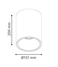 TECH DOT Anbauleuchte, d151, direkt, 3000K, CRI> 90, DALI, Performance , schwarz - Bild 2