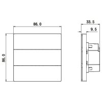 CASAMBI Wandschalter 230V. 6-fach. inkl. Relais (1.3A). Glas. schwarz - Bild 3